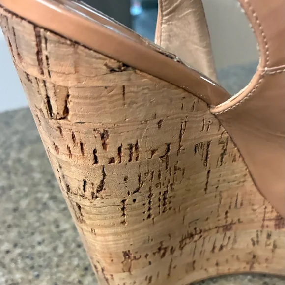 Gently Used Christian Louboutin Tan Peep-Toe Slingback Heel sz 36 box dusters - Picture 5 of 10